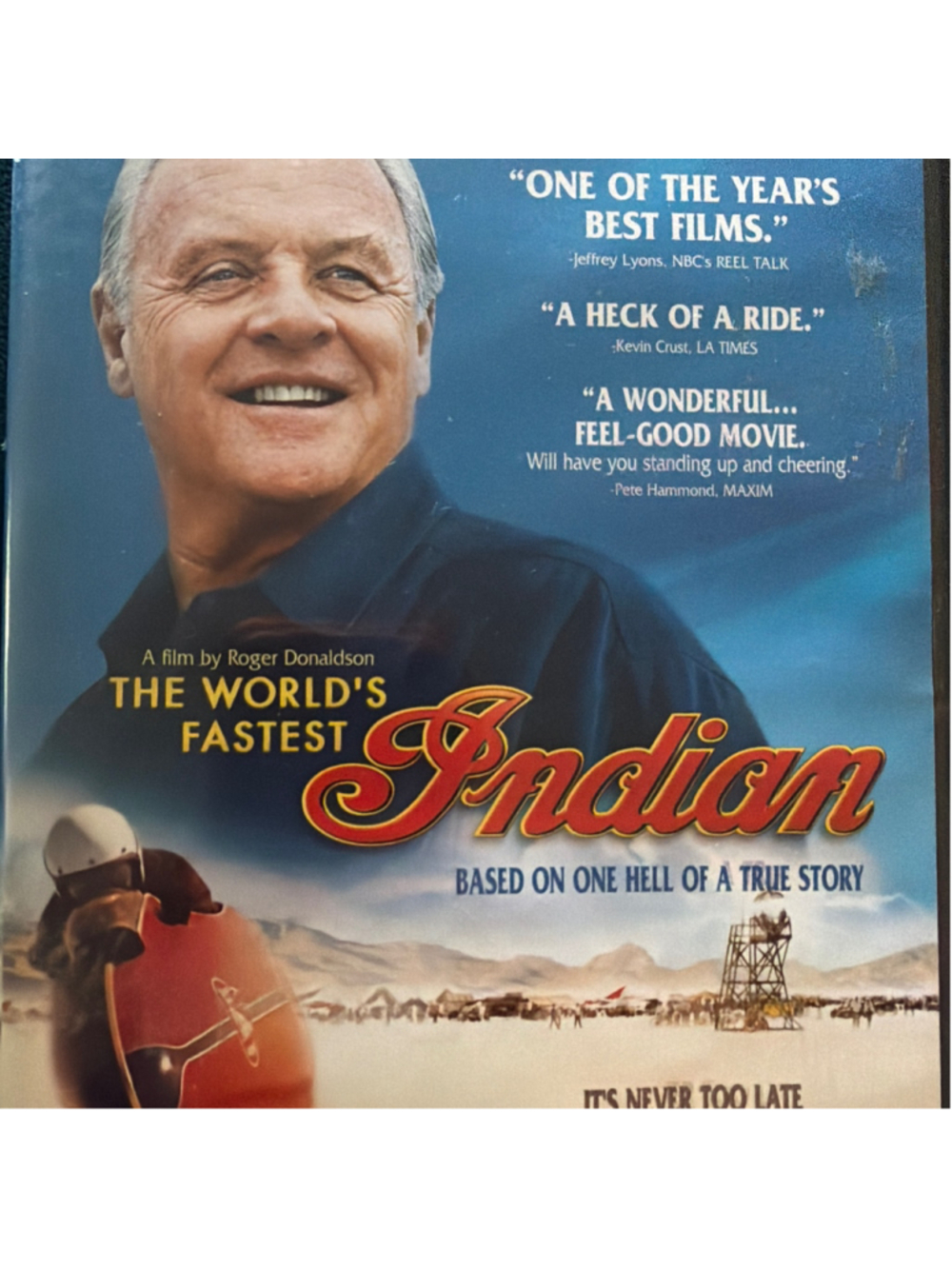 The World's Fastest Indian DVD Movie Blue and Red One Size
